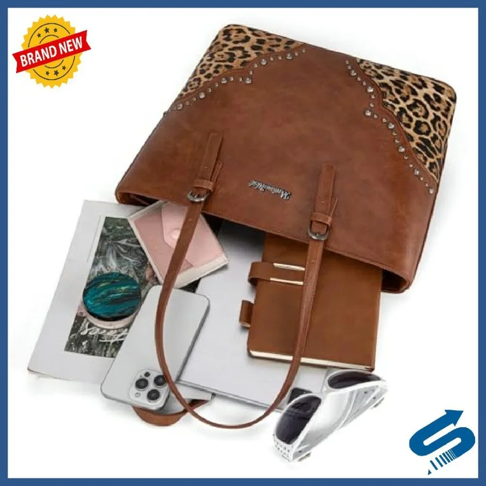 3-Piece Tote Bag Set with Crossbody and Wristlet, Large Capacity - Picture 5 of 8